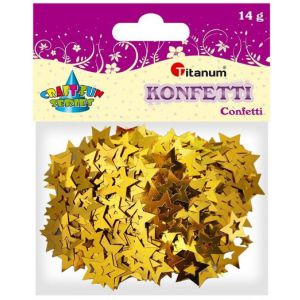 Konfetti Titanum Gwiazdki złote, 14g